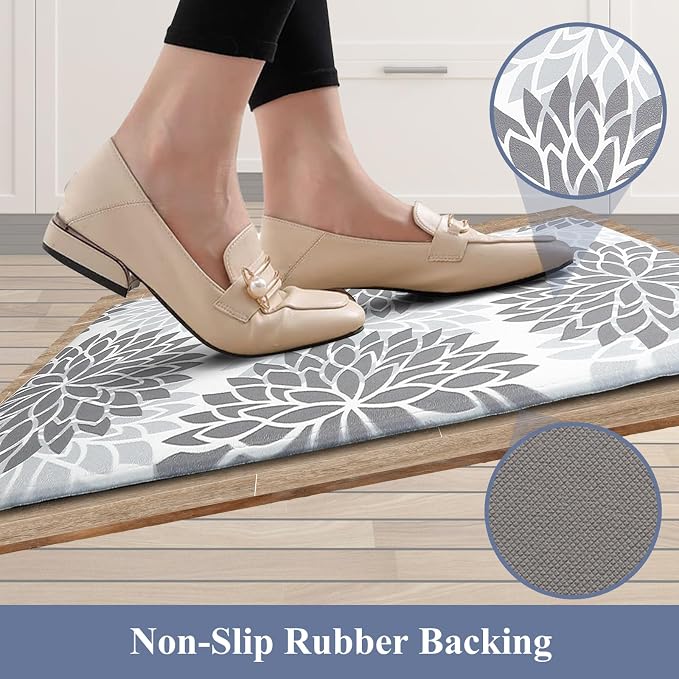 HEBE Anti Fatigue Kitchen Rugs Sets of 2, Non Slip Kitchen Mats - Image 4