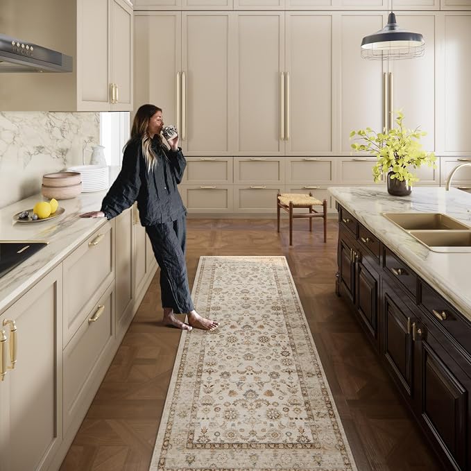 Washable Runners for Hallways Kitchen Rug: 2'6"x8' Kitchen Runner Stain - Image 6