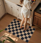 Lahome Colette Checkered Easy Jute 2x3 Rug, Small Entryway Rug Non Slip Kitchen by Lahome