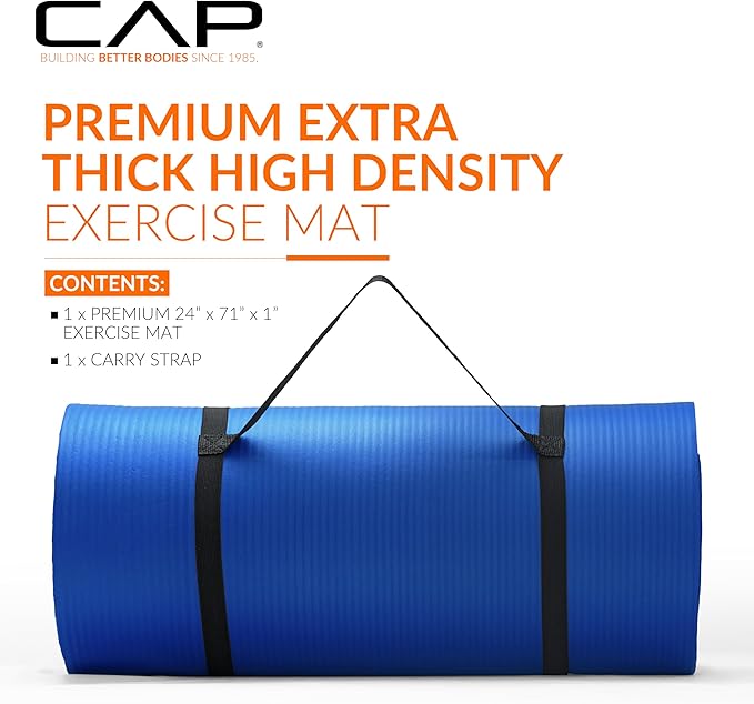 CAP Barbell 1-Inch High Density Exercise Yoga Mat - Image 2