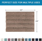 H.VERSAILTEX Bath Rugs for Bathroom Non Slip Bath Mats Extra Thick Chenille - Image 2