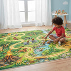 4x6ft Kids Animal Adventure Play Rug - Image 2