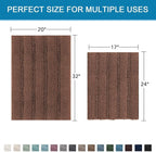 H.VERSAILTEX 2 Piece Bathroom Set Extra Thick Chenille Striped Pattern Bath Rugs - Image 2