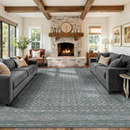 9x12 Washable Area Rug for Living Room, Extra Large Vintage Boho Rugs for by Rugxara