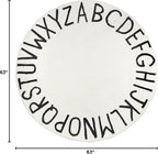 Topotdor Round Kids Play Rug Alphabet Nursery Area Rug Extra Large Soft - Image 3
