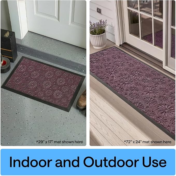GORILLA GRIP 100% Waterproof All-Season WeatherMAX Doormat, Durable Natural - Image 9