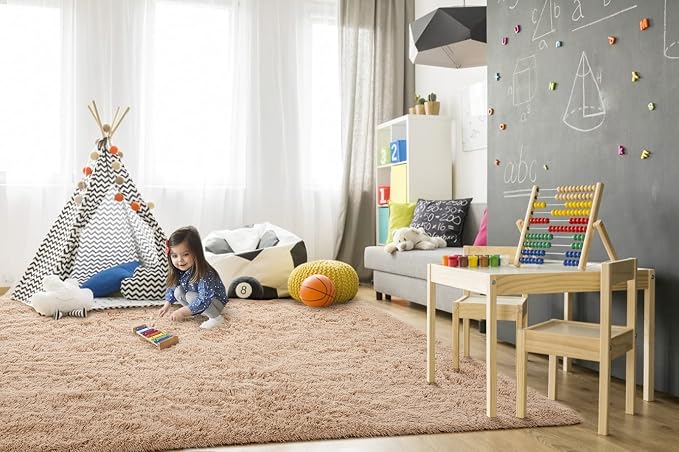 TWINNIS Super Soft Shaggy Rugs Fluffy Carpets, 4x5.9 Feet, Indoor Modern Plush - Image 4