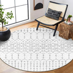 Lahome Moroccan Round Rugs 4Ft Washable Non-Slip Small Round Area Rug - Image 8