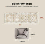 AMADA HOMEFURNISHING 2'6"x8' Washable Area Rug, Low-Profile Entryway Rug - Image 2