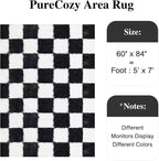 PureCozy Checkered Rug 5x7 for Living Room - Image 2