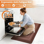UKISS 9/10"" Extra Thick Cushioned Anti Fatigue Kitchen Mat, Waterproof High - Image 3