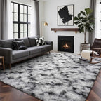 7x10 Ft Extra Large Shag Rugs for Living Room, Tie Dyed Ultra Soft Fluffy Furry by Cuzwlovita