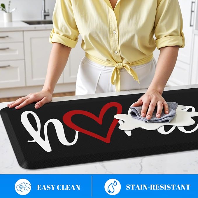 HappyTrends Kitchen Mat Cushioned Anti-Fatigue Rug Non-Slip Kitchen Rugs Stain - Image 4