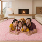 6x9 Rugs for Living Room, Cute Pink Rug for Bedroom, Plush Fluffy Carpet - Image 8