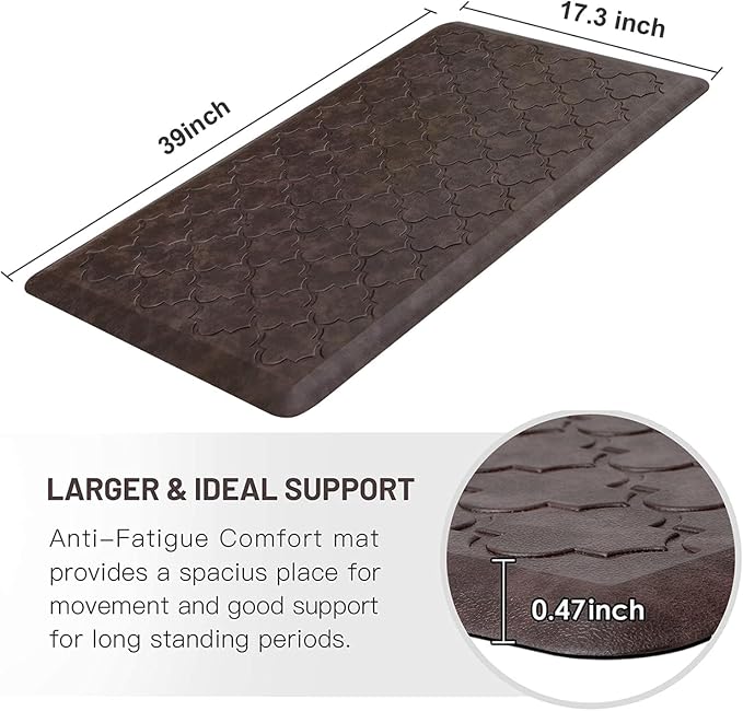WISELIFE Kitchen Mat Cushioned Anti Fatigue Floor Mat, Thick Non Slip Water - Image 2