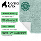 GORILLA GRIP Bath Rug Mat 36x24, Soft Absorbent Chenille, Quick Dry Microfiber - Image 2