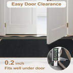 Easy Jute Black Kitchen Rug, 2x3 Front Door Mat Washable Non Slip Small - Image 6
