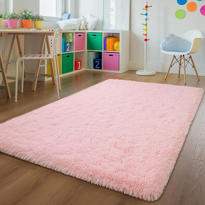Andecor Soft Fluffy Bedroom Rugs, 5 x 8 Feet Indoor Shaggy Plush Area Rug - Image 3