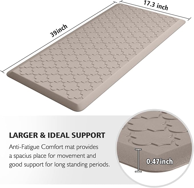 WISELIFE Kitchen Mat Cushioned Anti Fatigue Floor Mat, Thick Non Slip Water - Image 2