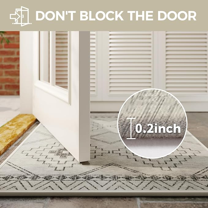 YDKGL Indoor Door Mat 20"x31", Non-Slip Rubber Backing Front Door Mats - Image 3