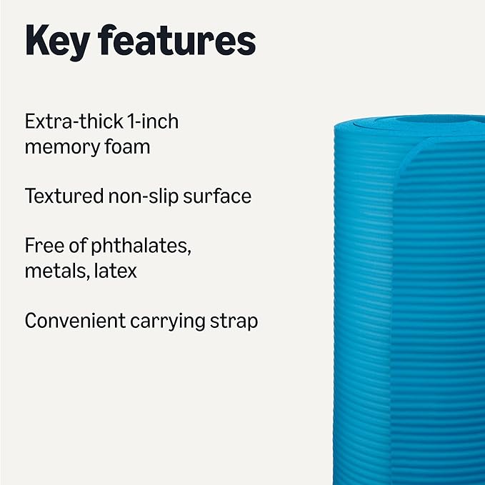 Amazon Basics Extra Thick Exercise Yoga Mat - Image 2