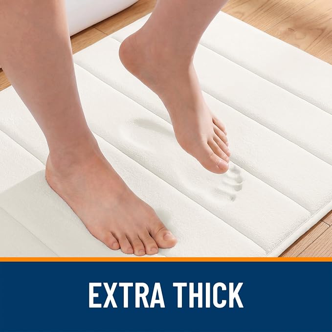 OLANLY Memory Foam Long Bathroom Rugs Runner 44x20, Super Soft Absorbent Bath - Image 6