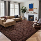 4x6 Ft Brown Shag Rugs for Bedroom Living Room, Ultra Soft Fluffy Furry Area - Image 2