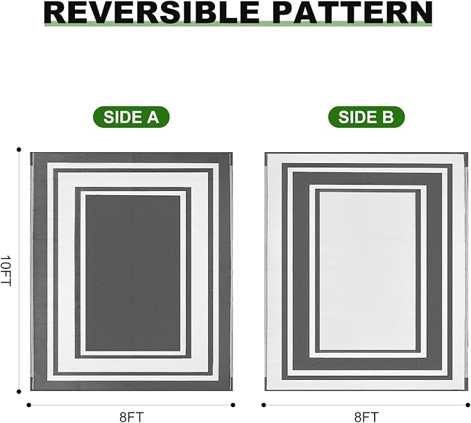 RURALITY Outdoor Rugs 8x10 Waterproof - Image 2