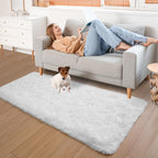 YJ.GWL Soft Runner Rug for Bedroom Living Room Plush Fluffy Rugs 2x6 Feet - Image 2