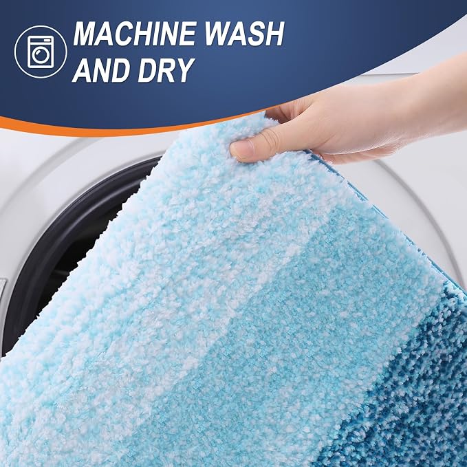OLANLY Small Bathroom Rugs Mat 24x16, Extra Soft Absorbent Microfiber Bath Rugs - Image 6