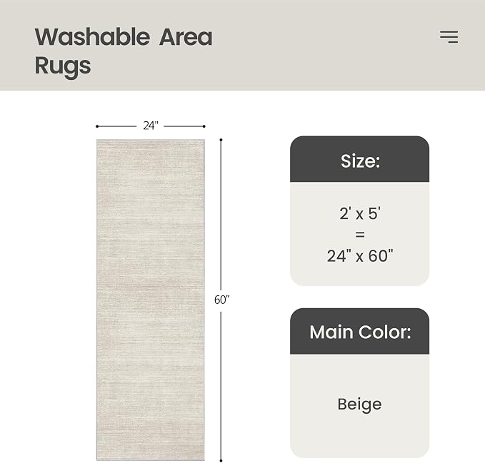 Valenrug Washable Rugs 2x5 - Image 2