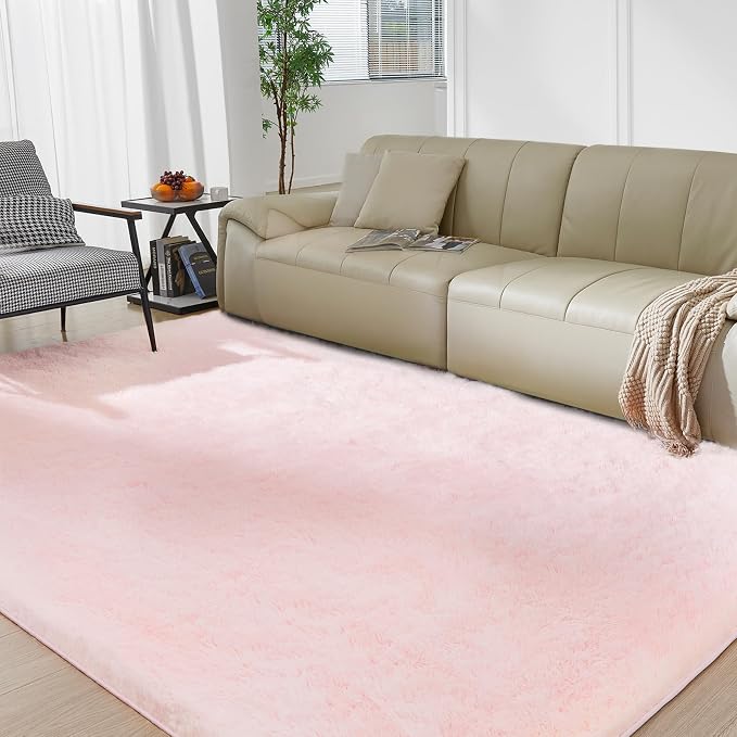 Ultra Soft Rug for Living Room, 8X10 Fluffy Shag Area Rug for Bedroom, Modern - Image 2