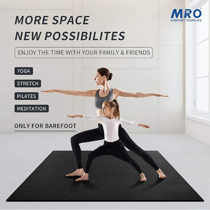 MRO Extra Large Yoga Mat, Soft for Women and Men Fitness, stretching - Image 5