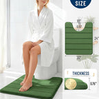 OLANLY Memory Foam Toilet Rugs U Shaped 24x20, Super Soft Absorbent Contour - Image 4