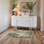 Entrance Rugs Indoor 2x3 Green Entry Rug Washable Abstract Small Area Rug - Image 3