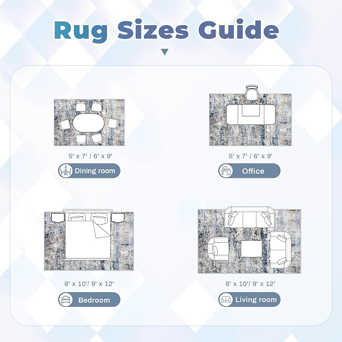 pmtsns Area Rugs 6x9 for Living Room: Washable Rug Modern Abstract Neutral Soft - Image 8