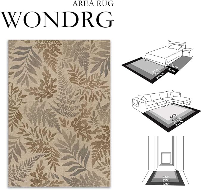 Easy Jute Rug Outdoor Indoor 6x9 Patio Mat Porch Brown Natural Non Slip Area Rug - Image 2