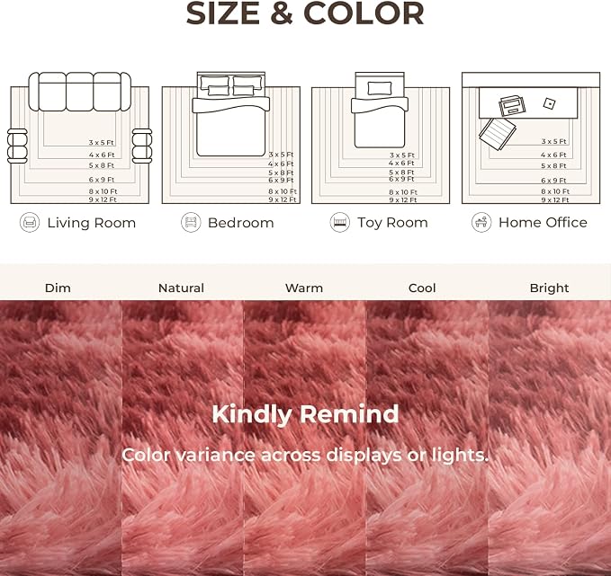 Litanika 6x9 Fluffy Shag Faux Fur Area Rug - Image 8