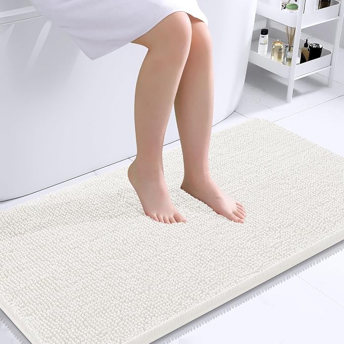 OLANLY Bathroom Runner Rugs 44x24, Extra Soft Absorbent Chenille Bath Rugs by OLANLY