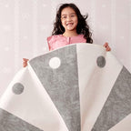 jinchan 5ft Round Rug Grey Washable Fun Cute Playroom Mat Non Slip Cheerful - Image 6