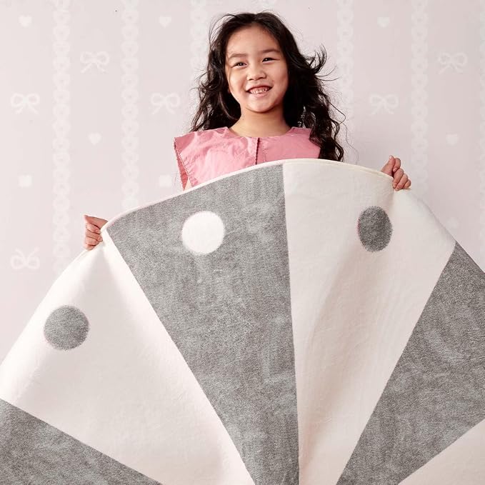 jinchan 5ft Round Rug Grey Washable Fun Cute Playroom Mat Non Slip Cheerful - Image 6