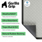 GORILLA GRIP 100% Waterproof All-Season WeatherMAX Doormat US Designed Natural - Image 2