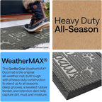 GORILLA GRIP 100% Waterproof All-Season WeatherMAX Doormat US Designed Natural - Image 4