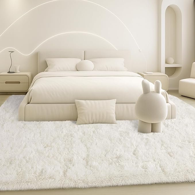 5x7 Plush Fluffy Area Rugs, Large Soft Carpet, Upgraded Non-Slip Rectangular Rug - Image 5