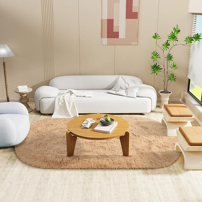 LOCHAS Bedroom Rug 3.3' x 6.2', Soft Oval Throw Rugs Carpet - Image 7