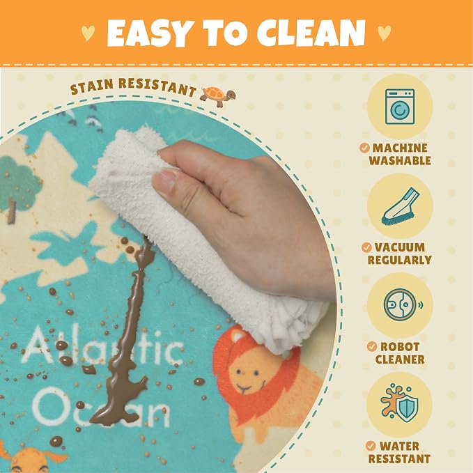 Washable 4x6 Kids Rug for Playroom – Educational Large Play Mat for Children - Image 5