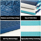 HUGEAR Outdoor Plastic Straw Rug, Waterproof Mat, Washable Large Floor Mat and - Image 6