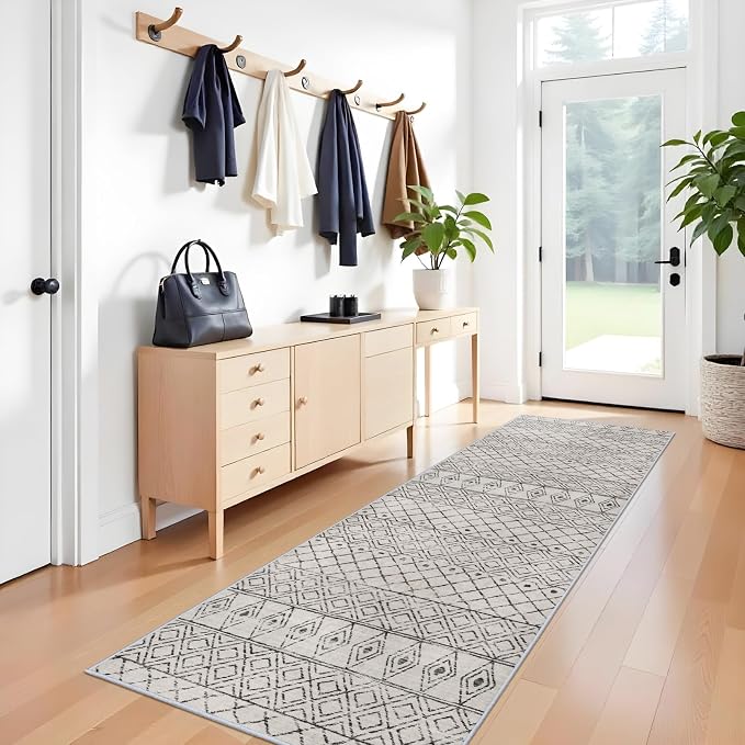 3x10 Runner Rug for Hallway: Washable Rug Runners Low Pile Rug by BYYVOORugsforYourHome