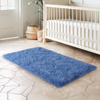 qulint Blue Rug for Bedroom, 2x3 Area Rugs for Boys Room Soft Fluffy Shag Small - Image 7