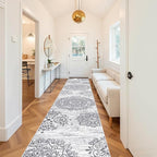 HEBE Hallway Runner Rug 3'x16' Washable Vintage Distressed Area Rugs Non Slip - Image 8